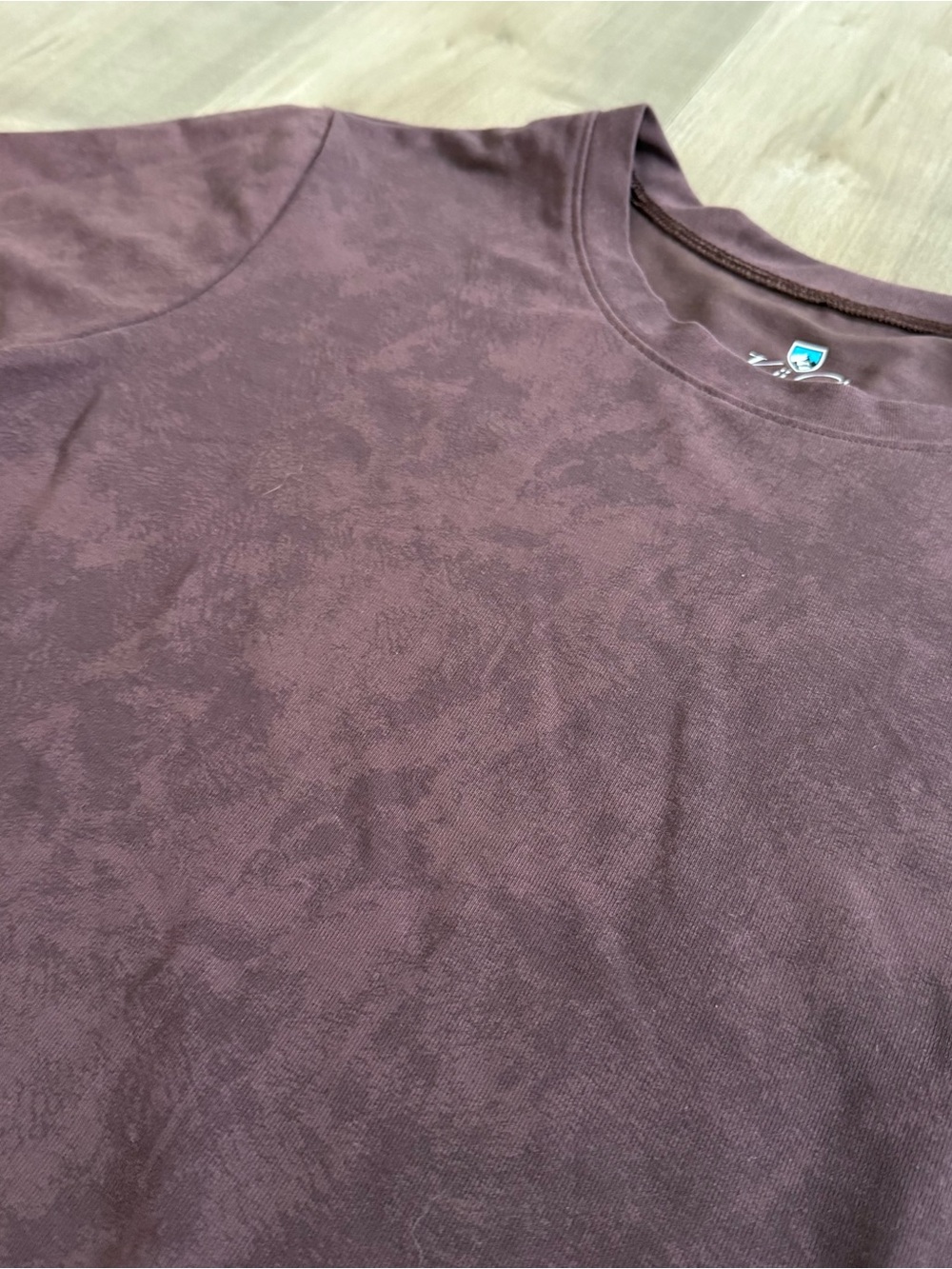 NEW Kuhl Konstance Short Sleeve Shirt W Lg Brown Ganache Print UPF 50 Performanc - Picture 4 of 7